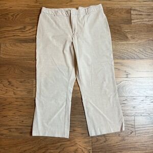 Old Navy Womens Size 16 Tan Stretch‎ Cropped Pants Chino Casual